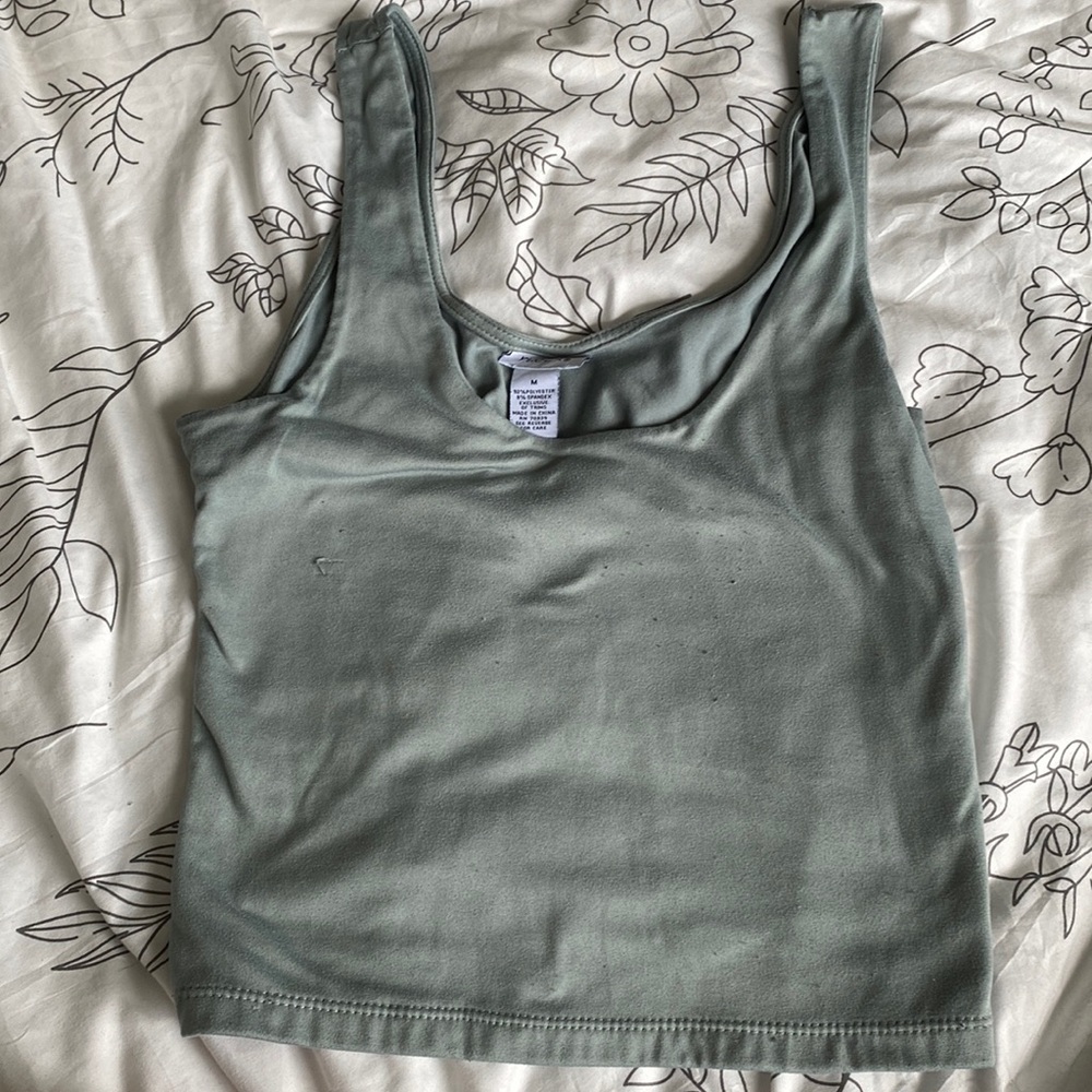 light green crop top